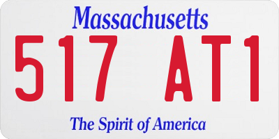 MA license plate 517AT1