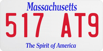 MA license plate 517AT9