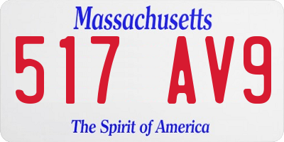 MA license plate 517AV9