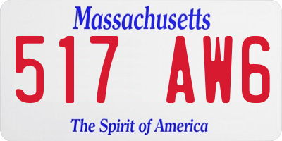 MA license plate 517AW6