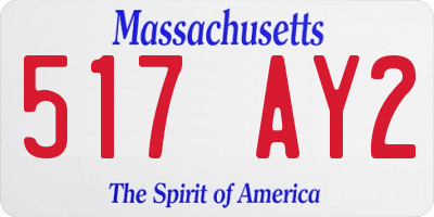 MA license plate 517AY2
