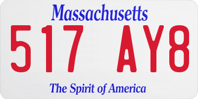 MA license plate 517AY8