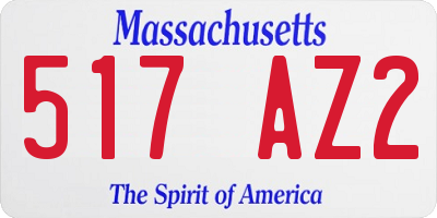 MA license plate 517AZ2