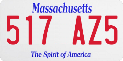 MA license plate 517AZ5