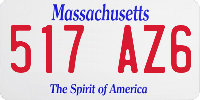 MA license plate 517AZ6