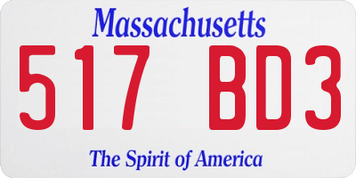 MA license plate 517BD3