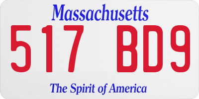 MA license plate 517BD9