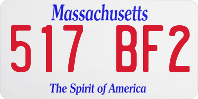 MA license plate 517BF2
