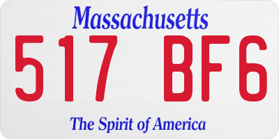MA license plate 517BF6