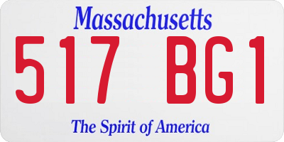 MA license plate 517BG1