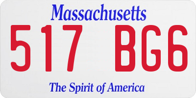 MA license plate 517BG6