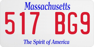 MA license plate 517BG9