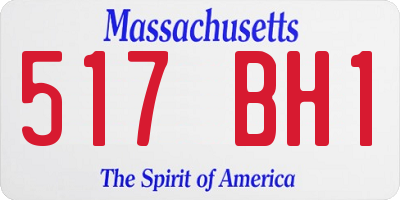 MA license plate 517BH1