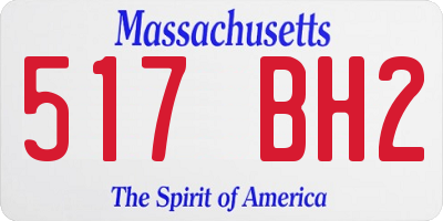 MA license plate 517BH2