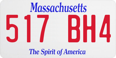 MA license plate 517BH4