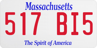 MA license plate 517BI5