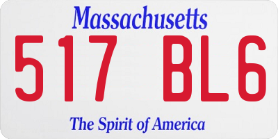 MA license plate 517BL6