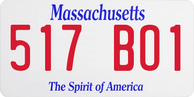 MA license plate 517BO1