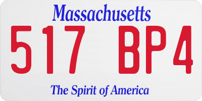 MA license plate 517BP4
