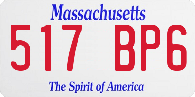 MA license plate 517BP6
