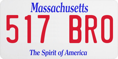 MA license plate 517BR0