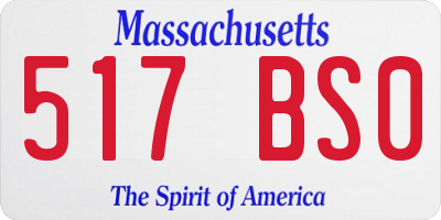 MA license plate 517BS0