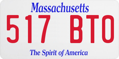 MA license plate 517BT0