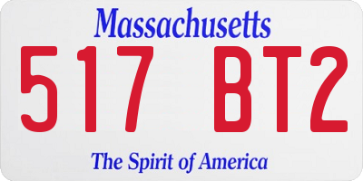MA license plate 517BT2