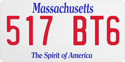 MA license plate 517BT6