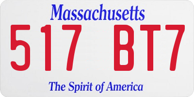 MA license plate 517BT7