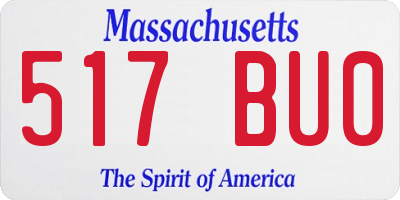 MA license plate 517BU0