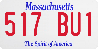 MA license plate 517BU1