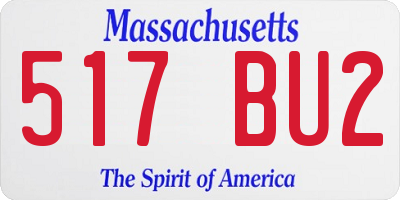 MA license plate 517BU2