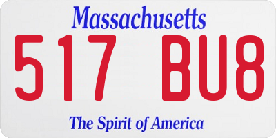 MA license plate 517BU8