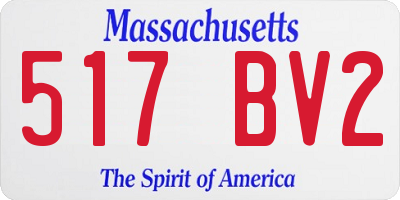 MA license plate 517BV2