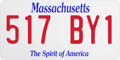 MA license plate 517BY1