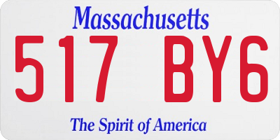 MA license plate 517BY6