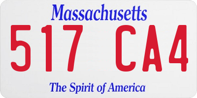 MA license plate 517CA4