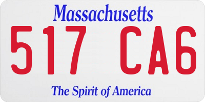 MA license plate 517CA6
