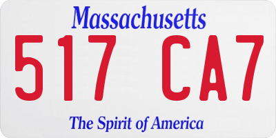 MA license plate 517CA7