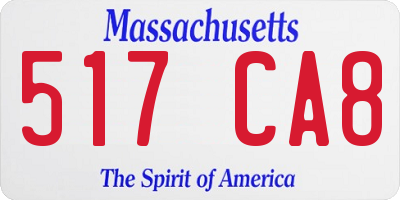 MA license plate 517CA8