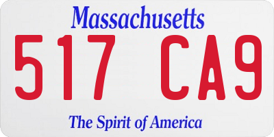 MA license plate 517CA9