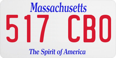 MA license plate 517CB0