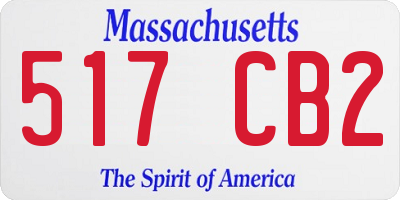 MA license plate 517CB2