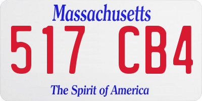 MA license plate 517CB4