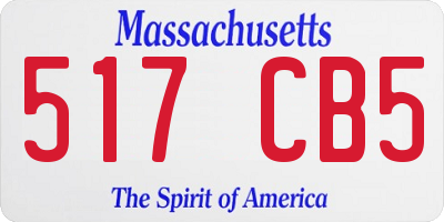 MA license plate 517CB5