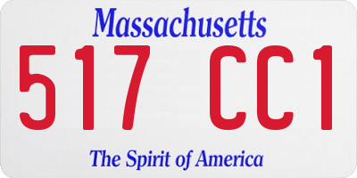 MA license plate 517CC1