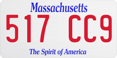 MA license plate 517CC9