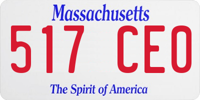 MA license plate 517CE0