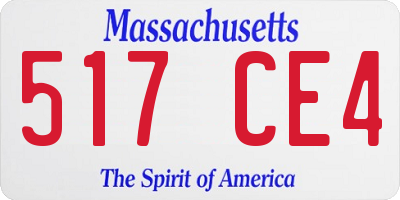 MA license plate 517CE4